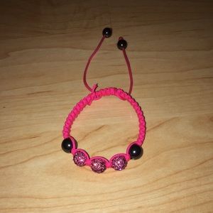 Hot Pink glitter bracelet